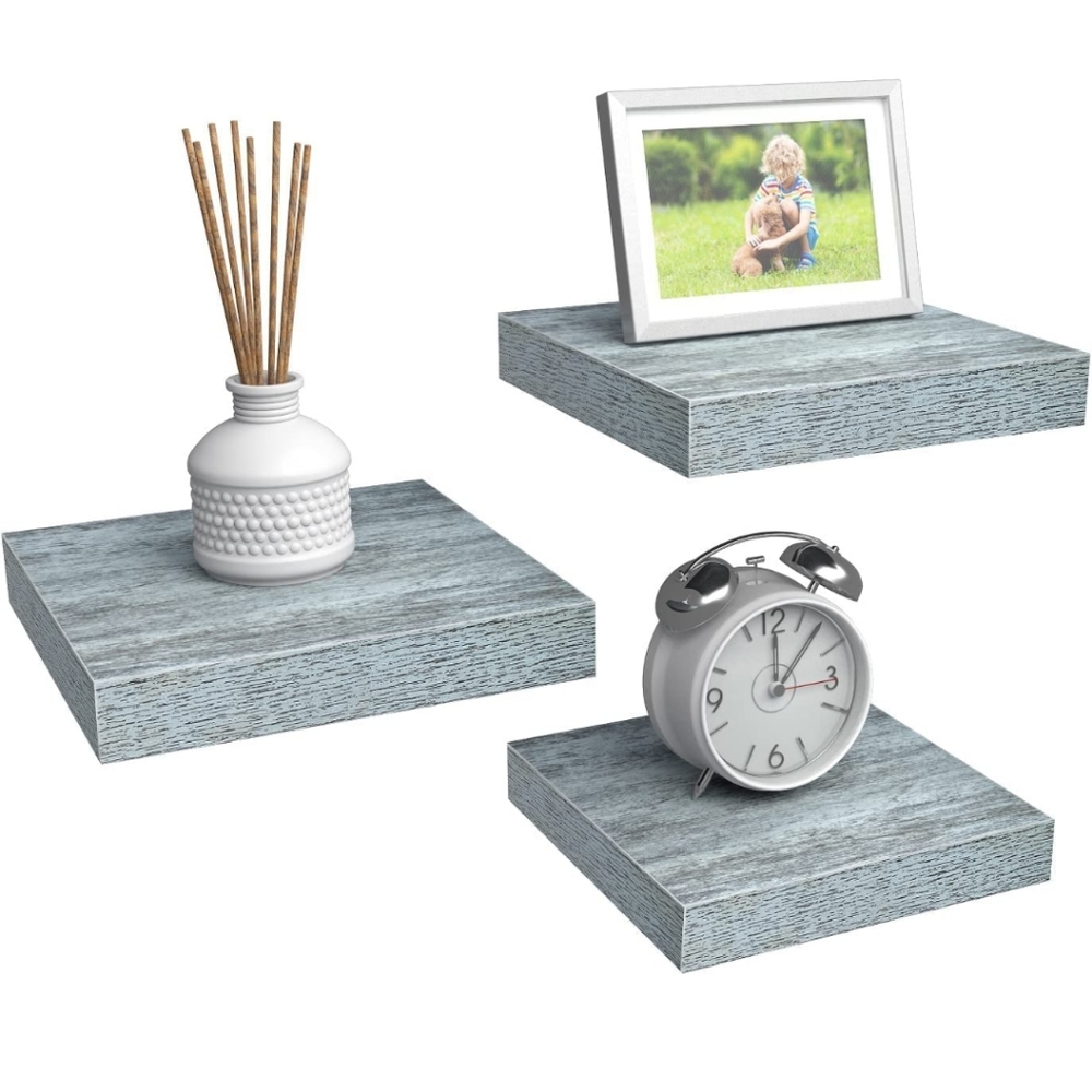 3pack square floating shelves